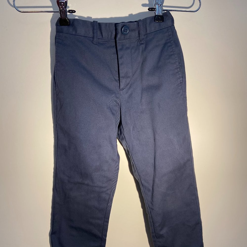 Crewcuts Flannel Lined Khakis in Slate Blue - Size 7